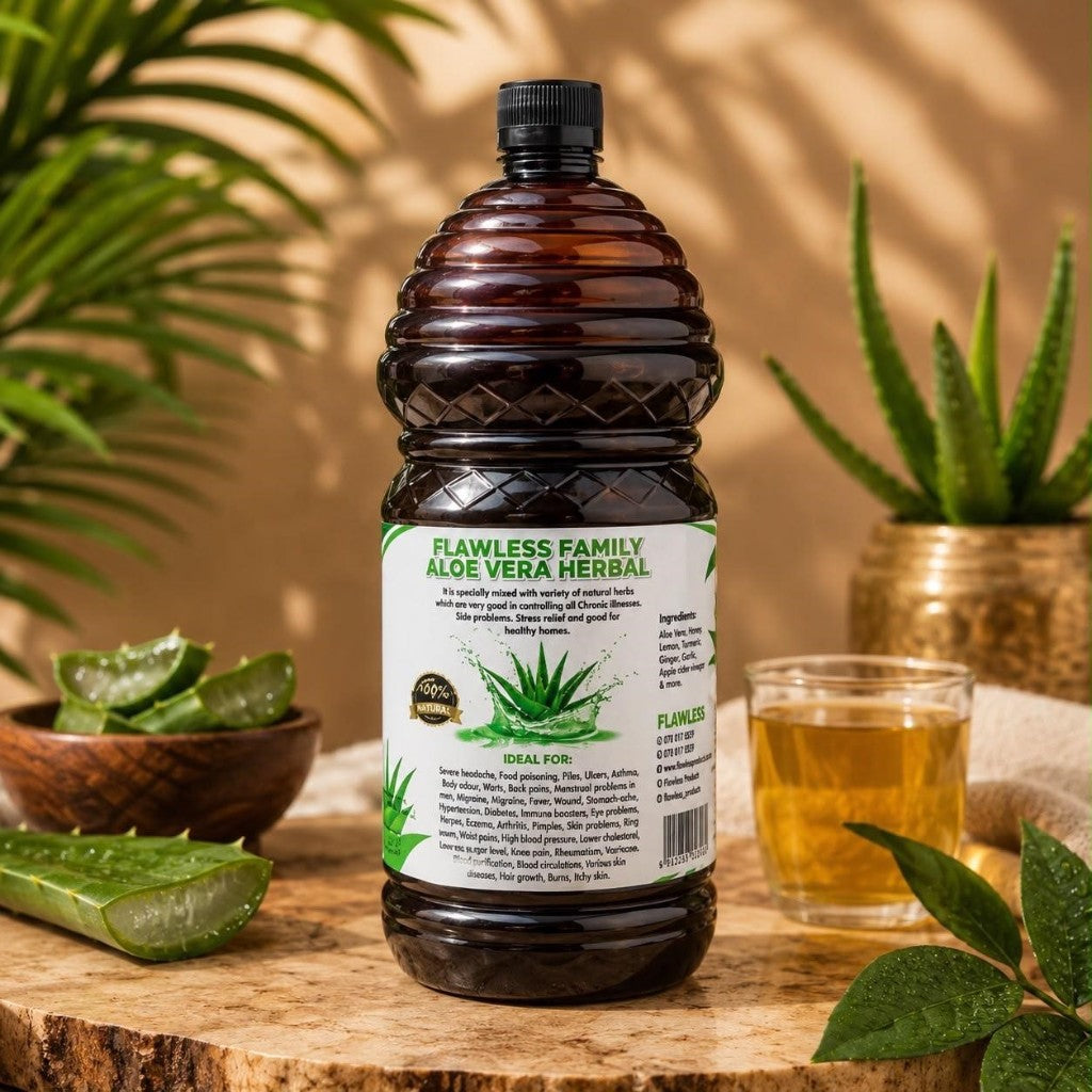 Flawless Family Aloe Vera Herbal tonic 1 litre bottle